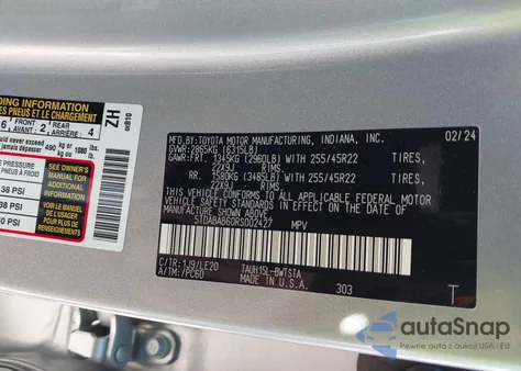 2024 Lexus Tx 500H F Sport Luxury from USA, damaged, VIN 5TDABAB60RS002427